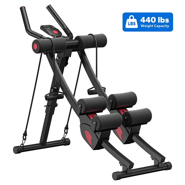 MERACH Dual Split Track Ab Machine Foldable Core Trainer