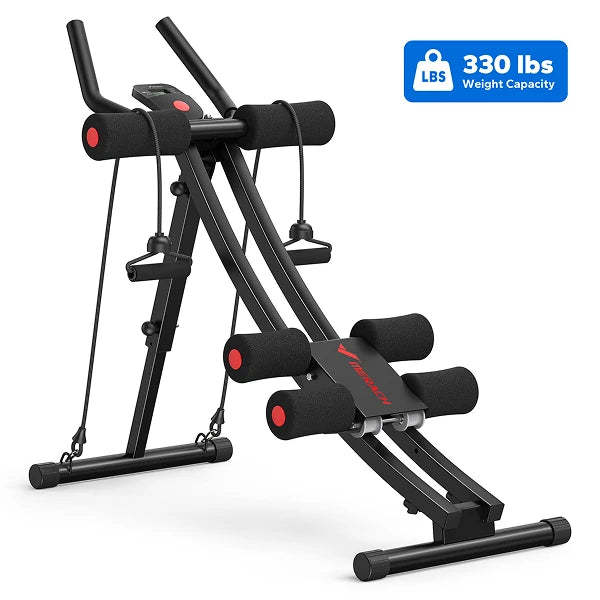 MERACH Dual Split Track Ab Machine Foldable Core Trainer