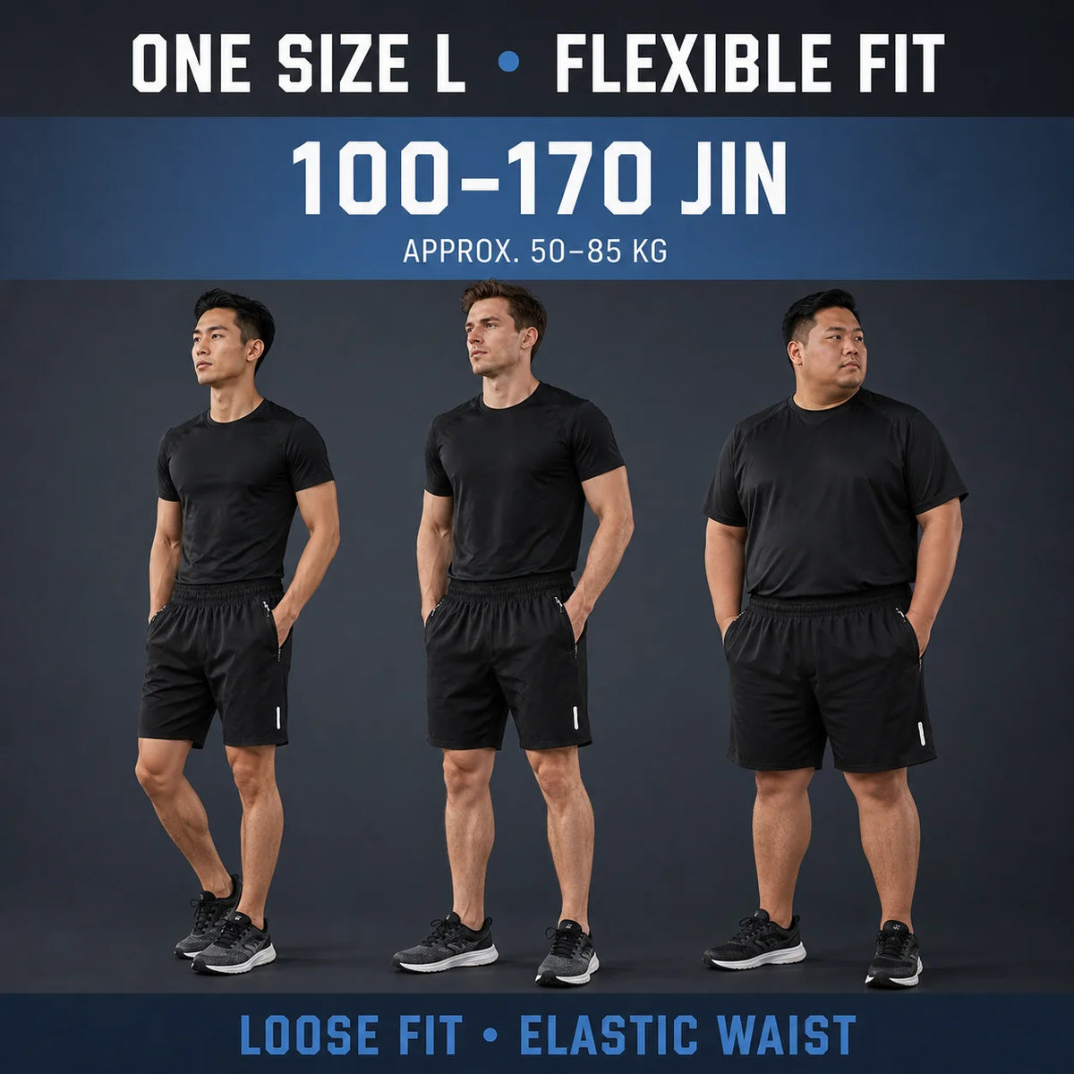Quick Dry Running Shorts With Zipper Pockets For Men