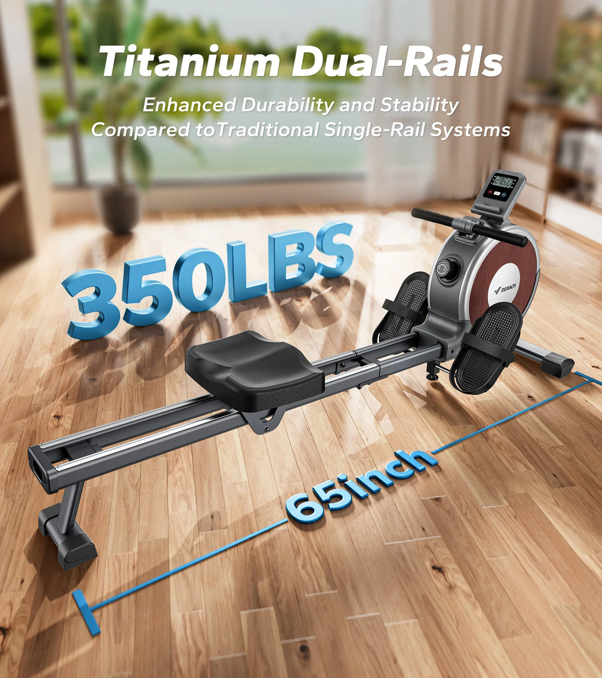 MERACH Magnetic Rowing Machine With Quiet Resistance