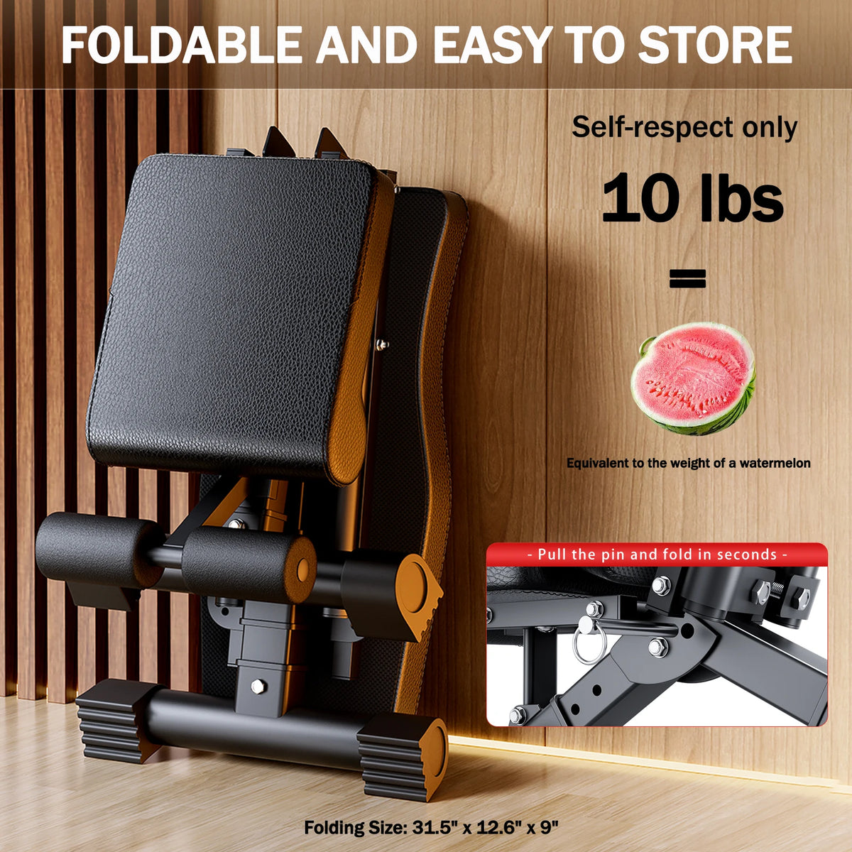 Multifunctional Adjustable Foldable Weight Bench for Full Body Strength Training