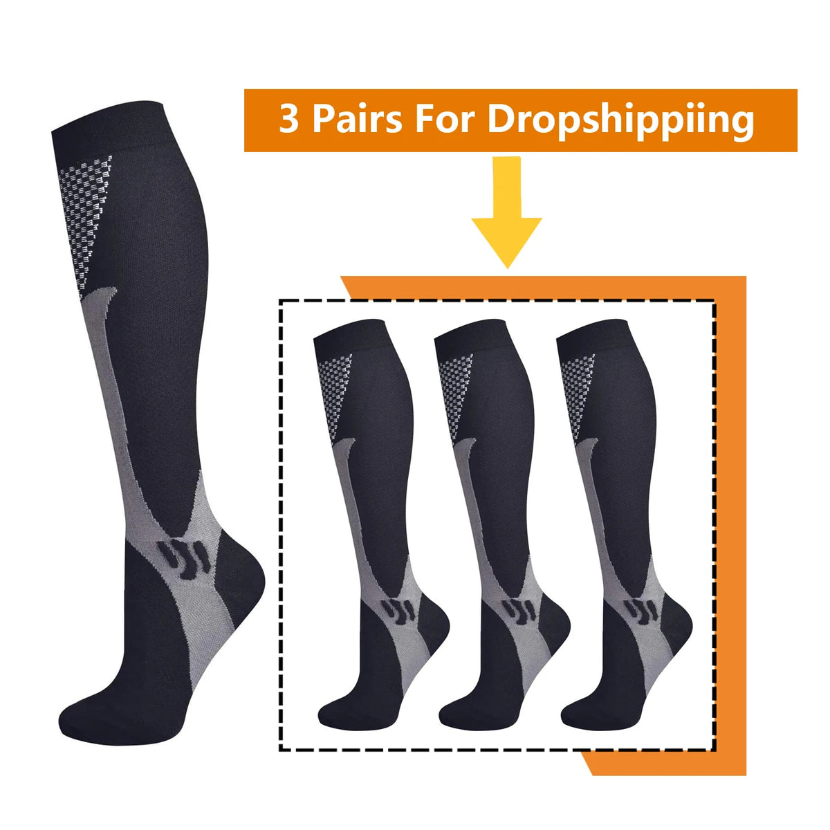 BROTHOCK Athletic Compression Socks for Nursing and Sports