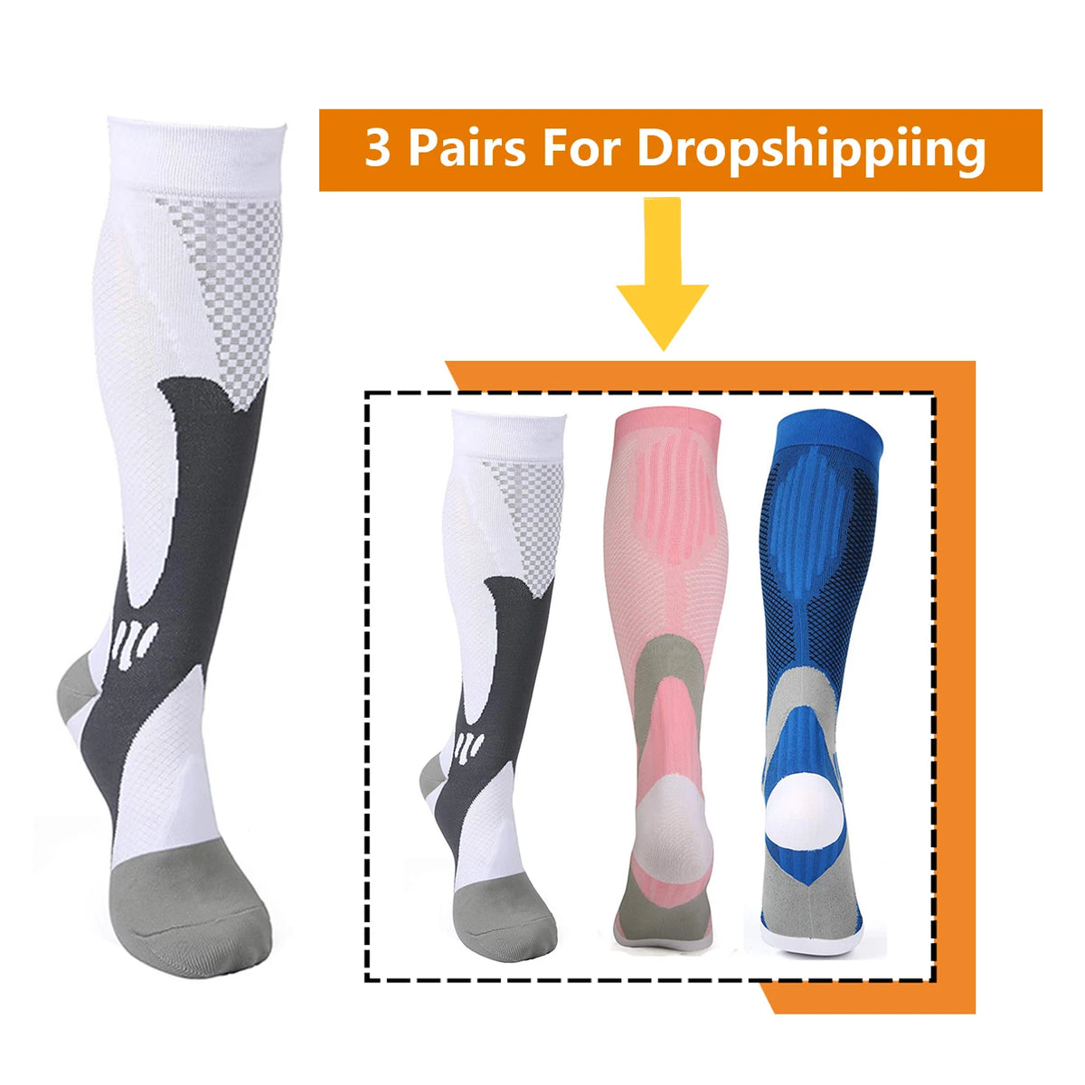 BROTHOCK Athletic Compression Socks for Nursing and Sports