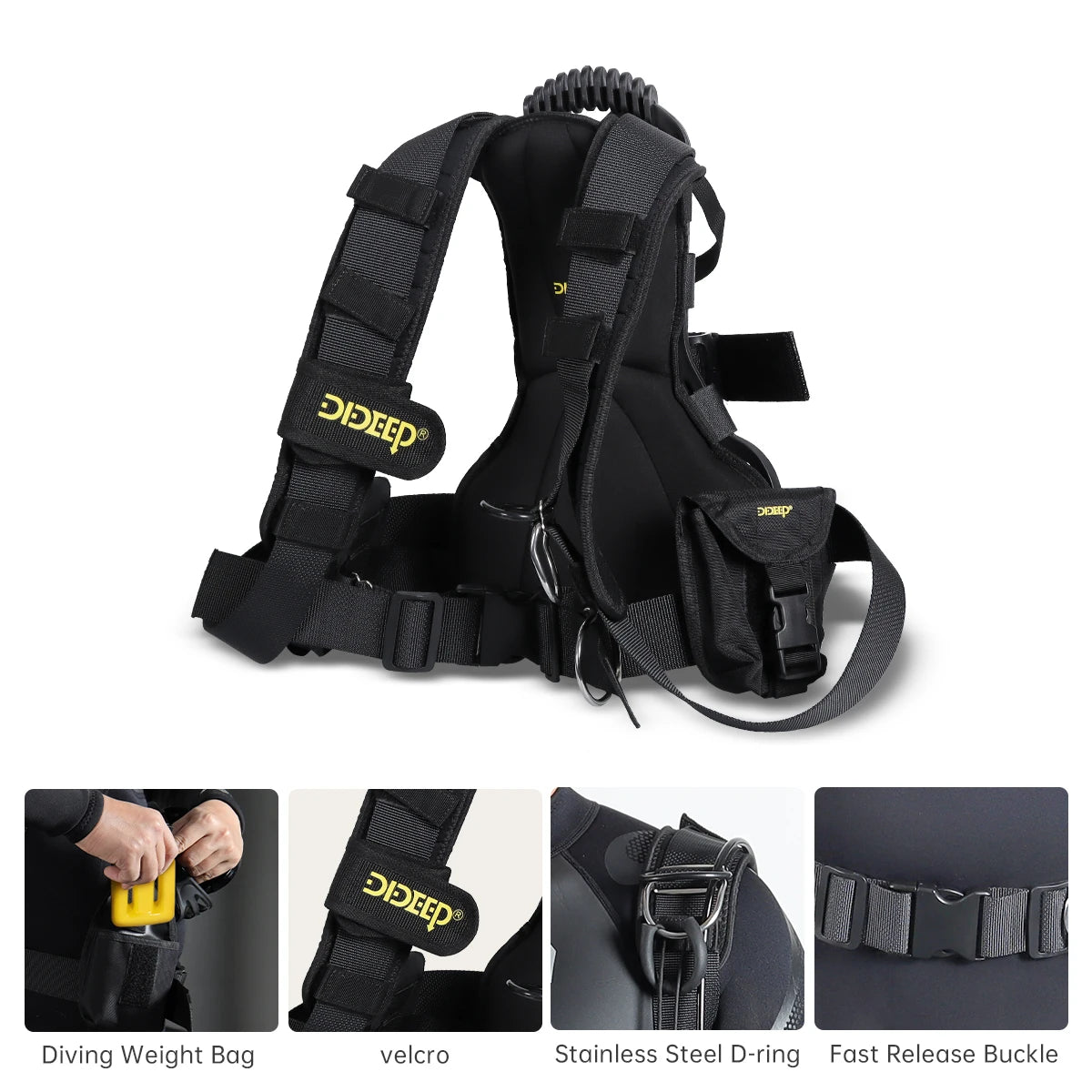 DIDEEP Portable Scuba Diving Air Tank Set With Mask