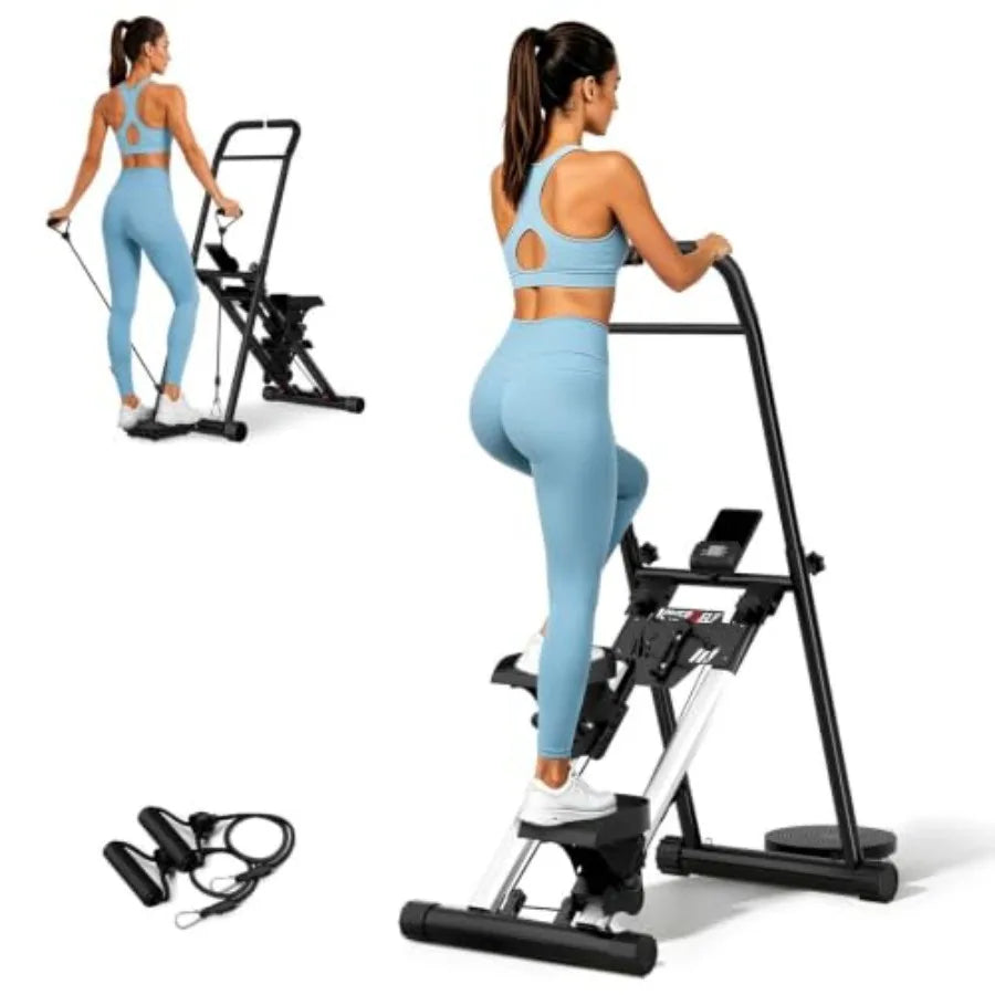 Folding Vertical Climber Stair Stepper With Twist Disc