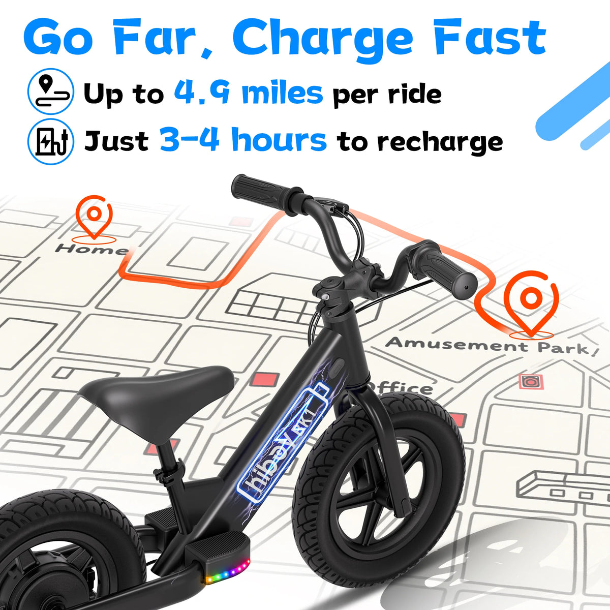 Hiboy Kids Electric Balance Bike With Adjustable Seat