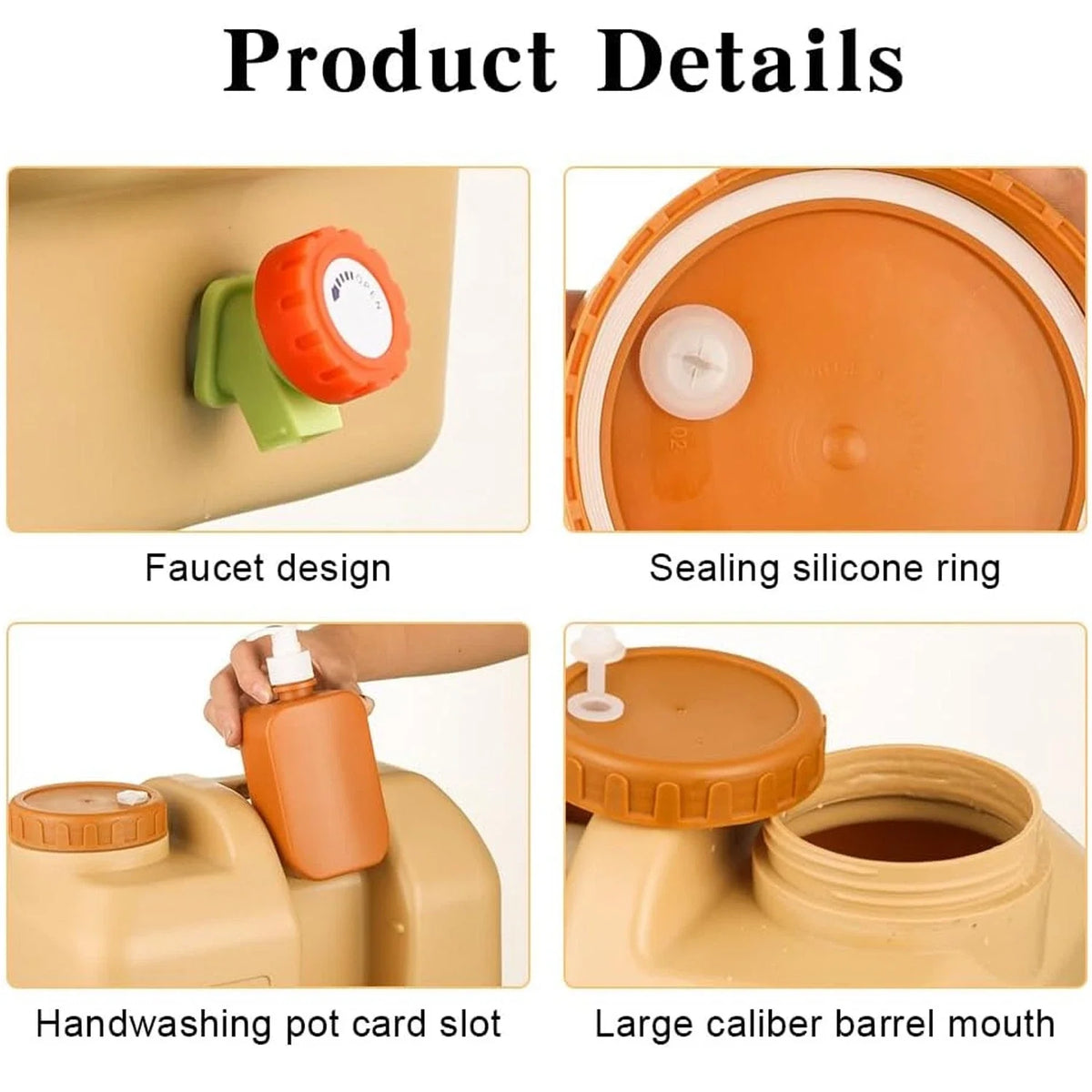 Portable Emergency Water Storage Container With Spigot For Camping