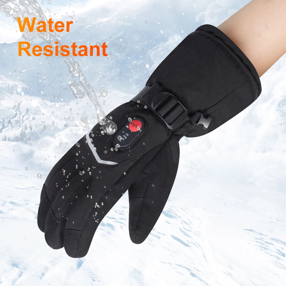 Savior Rechargeable Heated Waterproof Gloves for Skiing and Hiking
