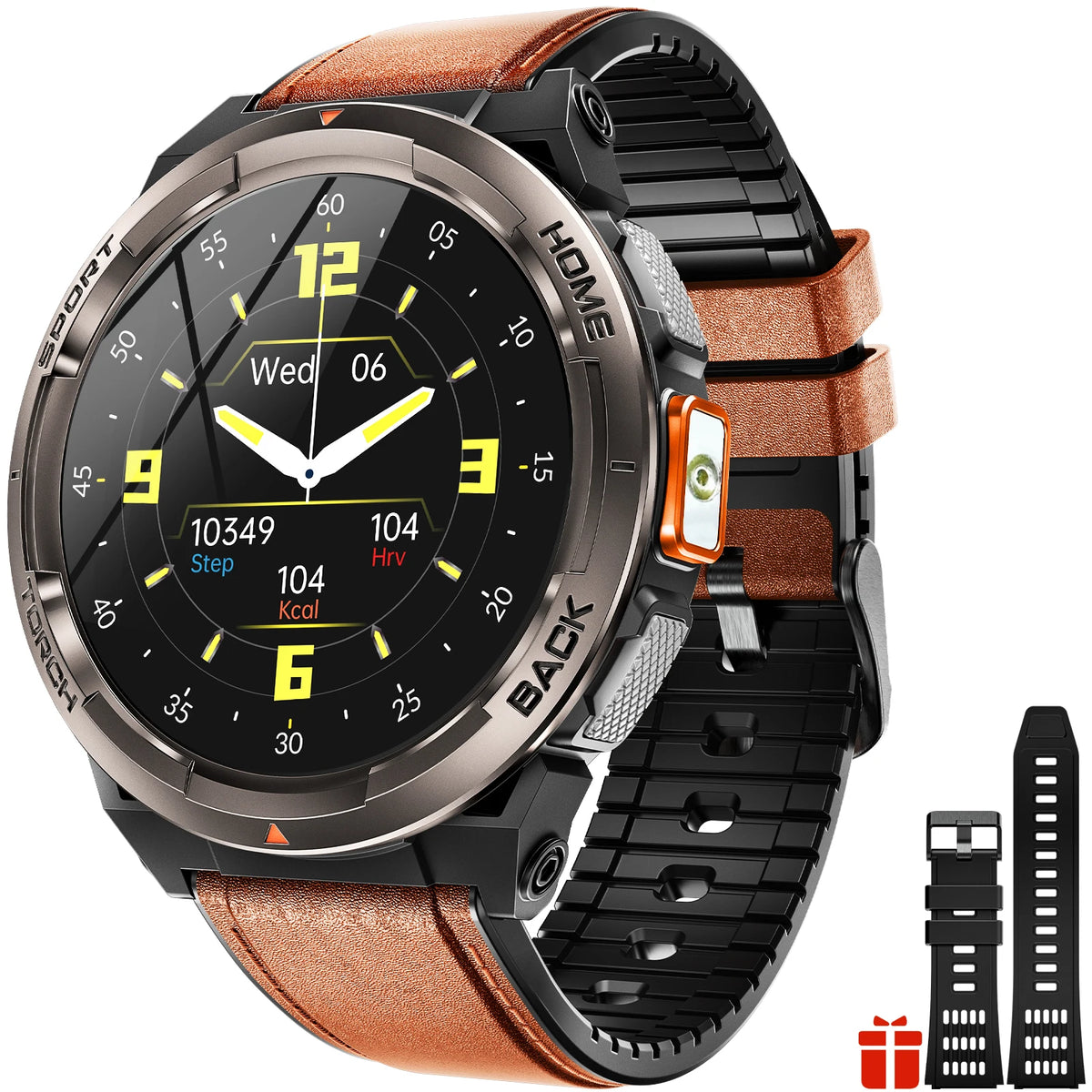 EIGIIS Waterproof Smart Watch With Compass Barometer And LED Flashlight