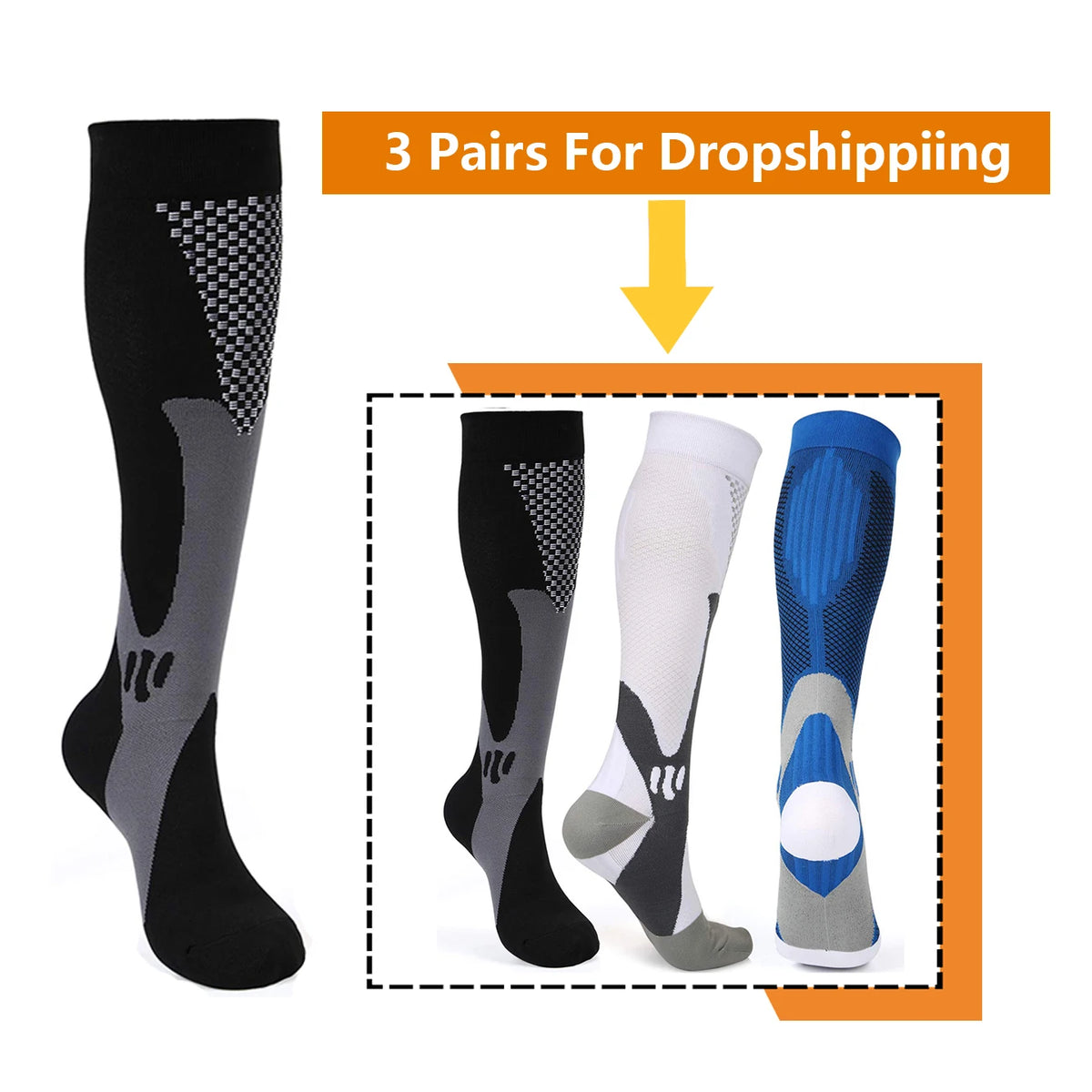 BROTHOCK Athletic Compression Socks for Nursing and Sports