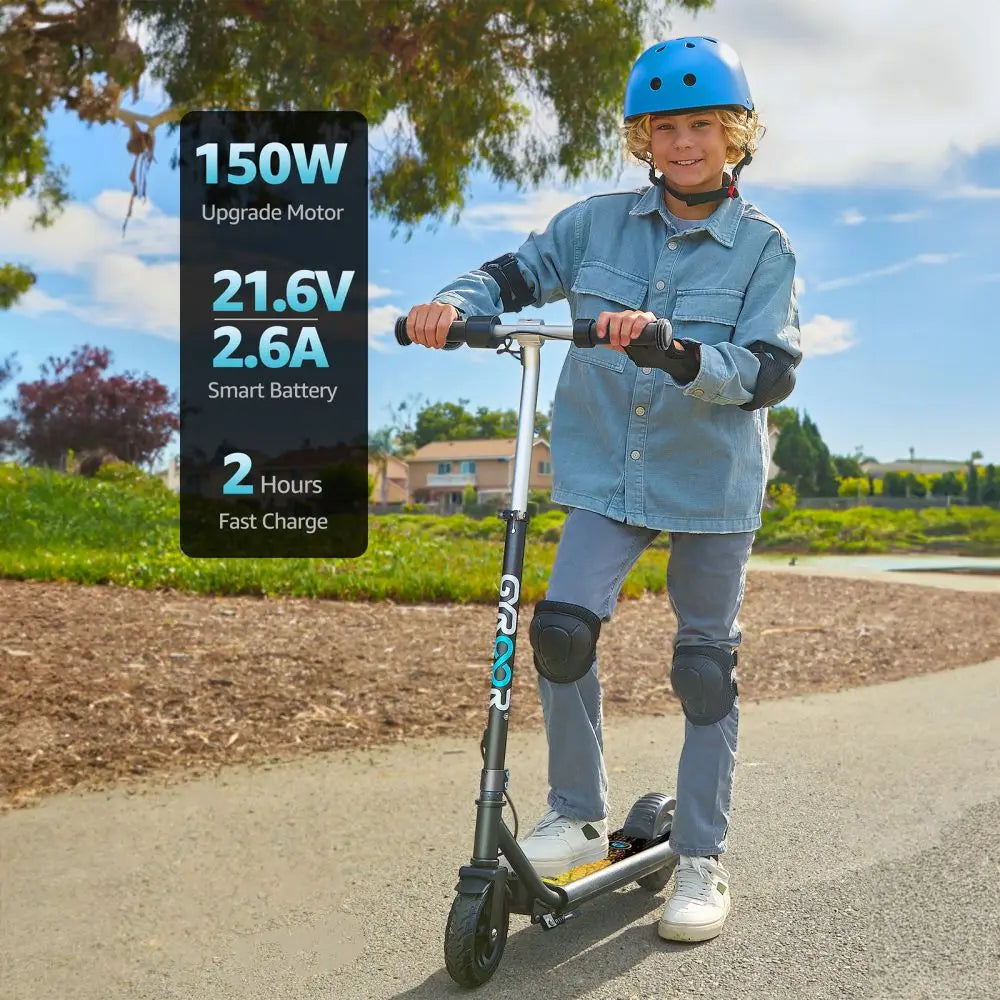 H30Max Kids Electric Scooter With LED Display And Dual Brakes
