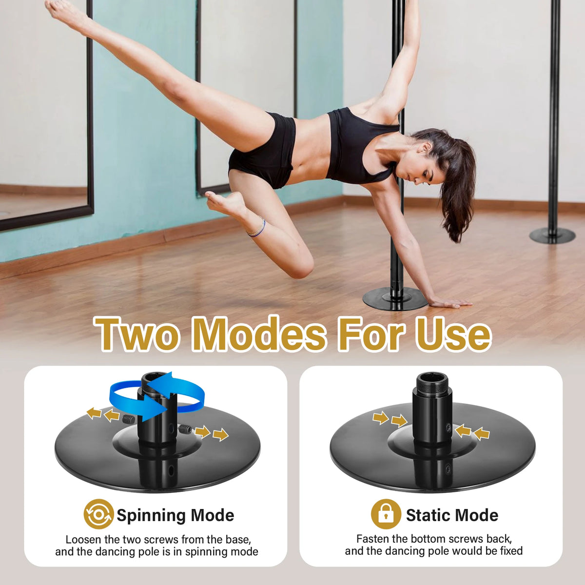 Portable Adjustable Static Dance Pole for Home Training