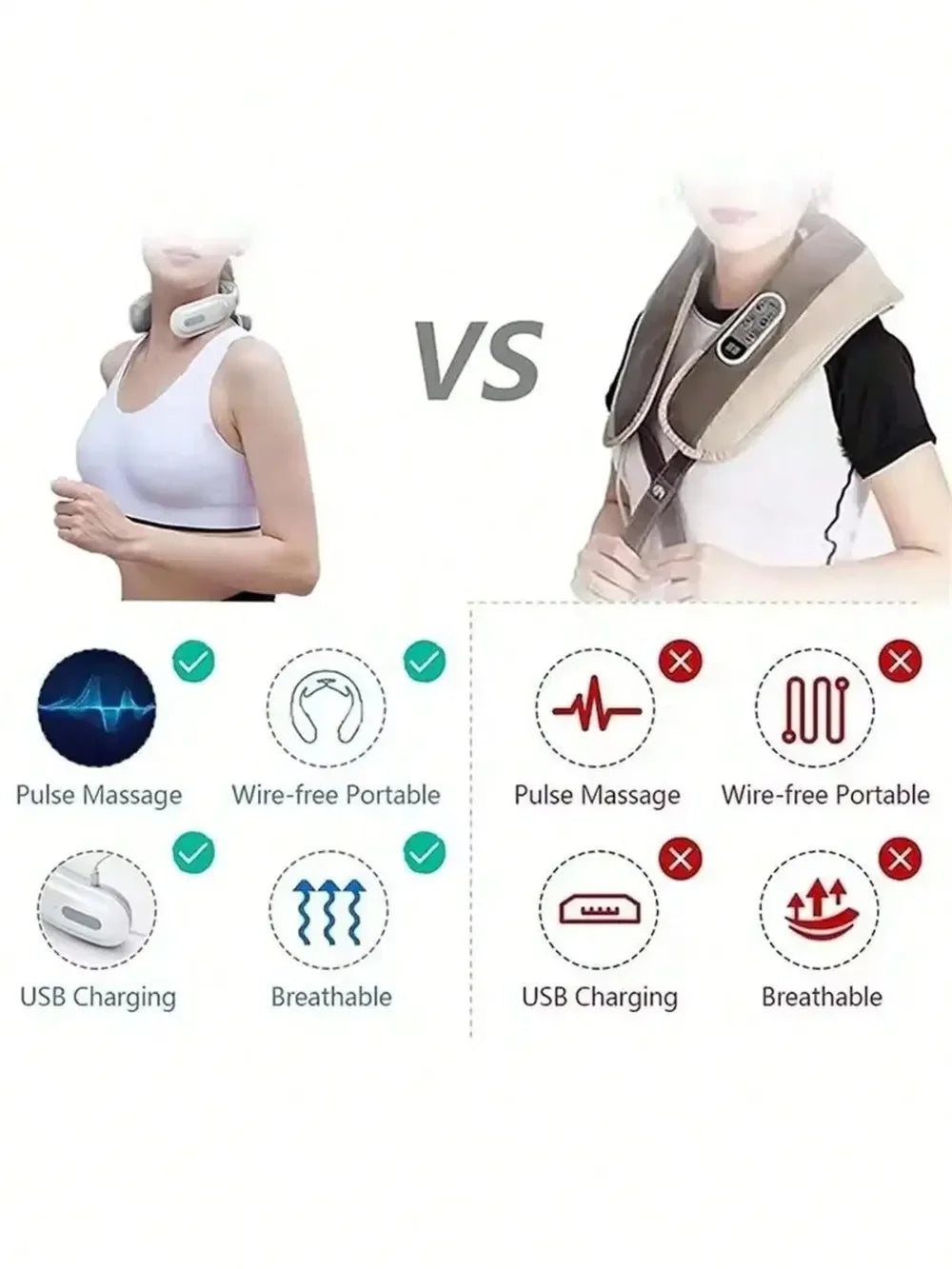 Portable Rechargeable Neck And Shoulder Massager