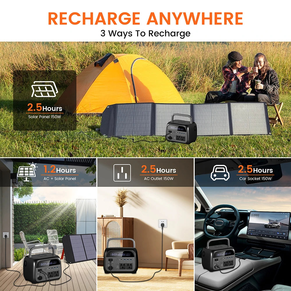 CTOLITY Portable Power Station With LiFePO4 Battery