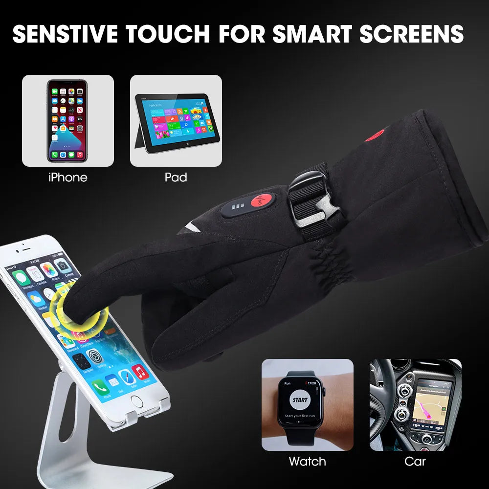 Savior Rechargeable Heated Waterproof Gloves for Skiing and Hiking