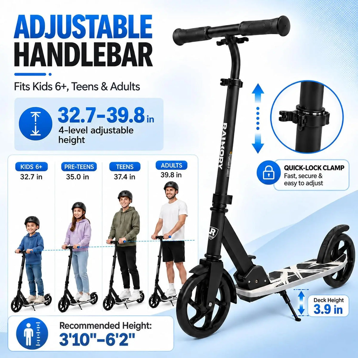 Kick Scooter for Kids, Teens and Adults