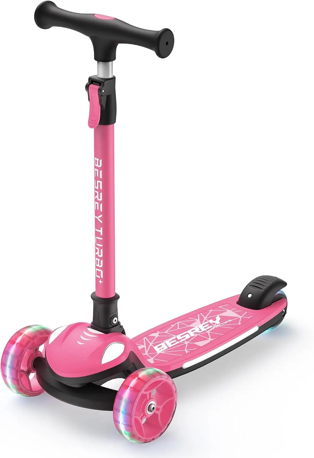 Kids Three Wheel Light Up Scooter With Push Powered Lights
