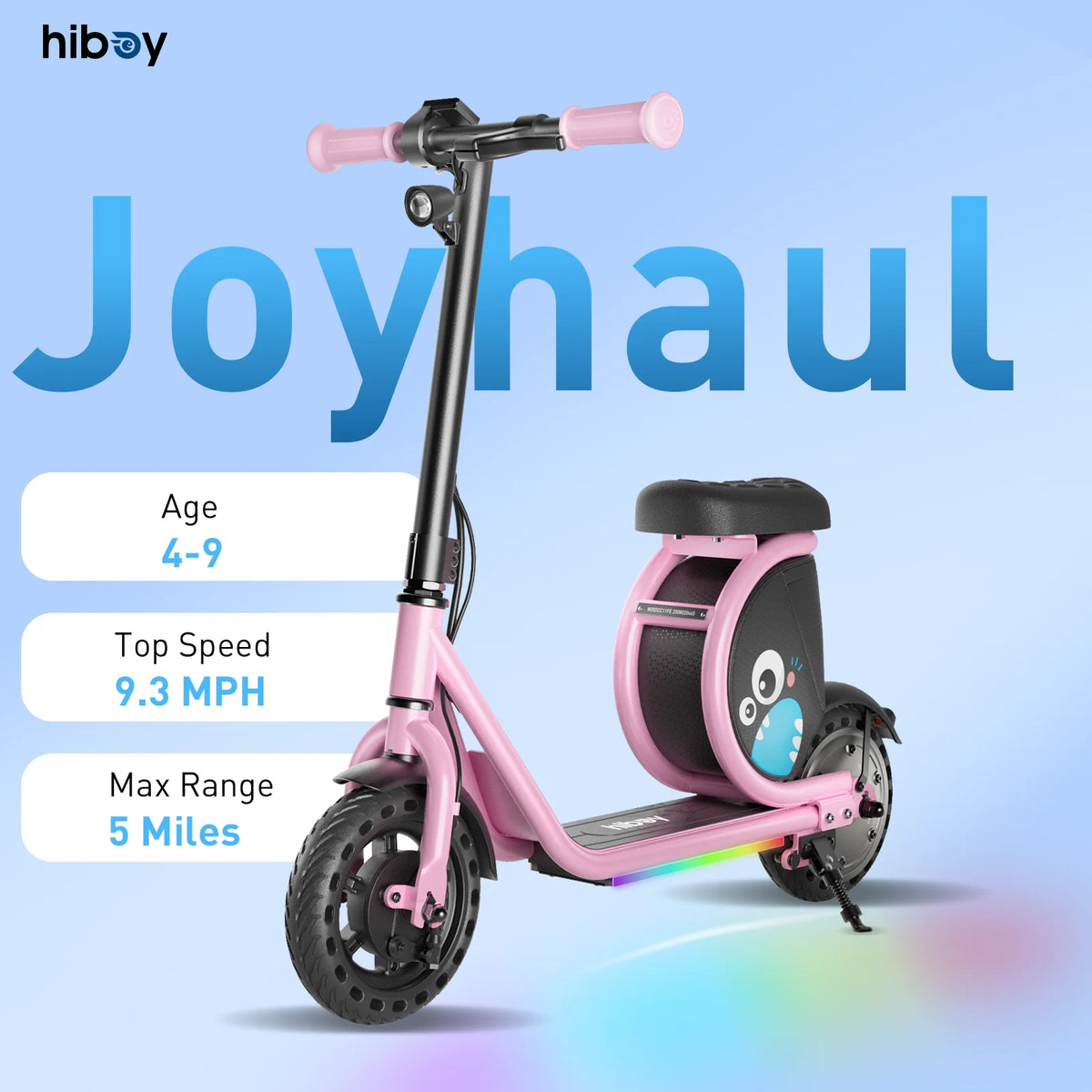 HIBOY Joyhaul Electric Scooter With LED Lights And Safety Brake