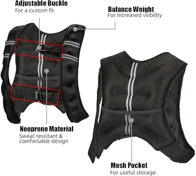 Weighted Training Vest for Men and Women Cardio Workouts
