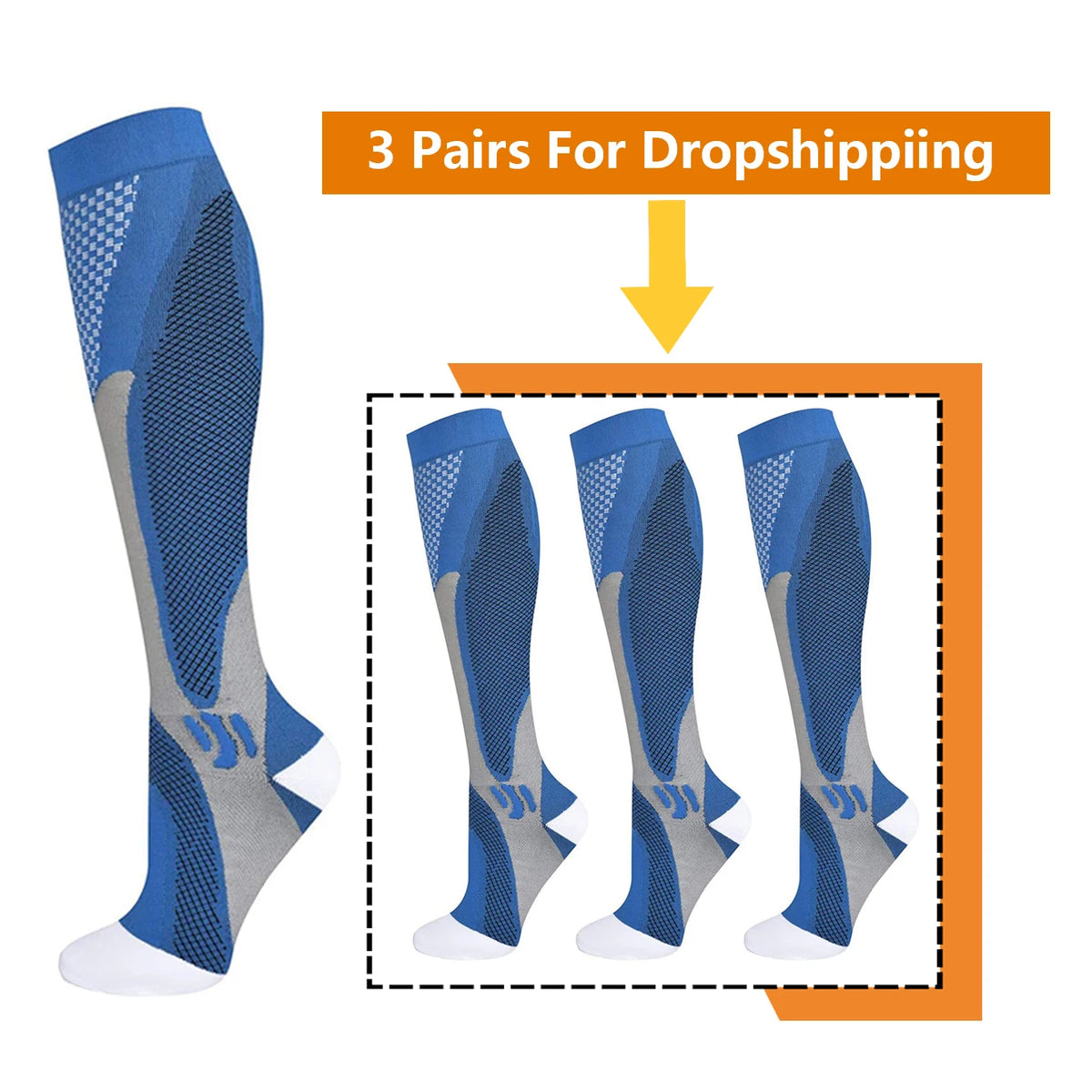 BROTHOCK Athletic Compression Socks for Nursing and Sports