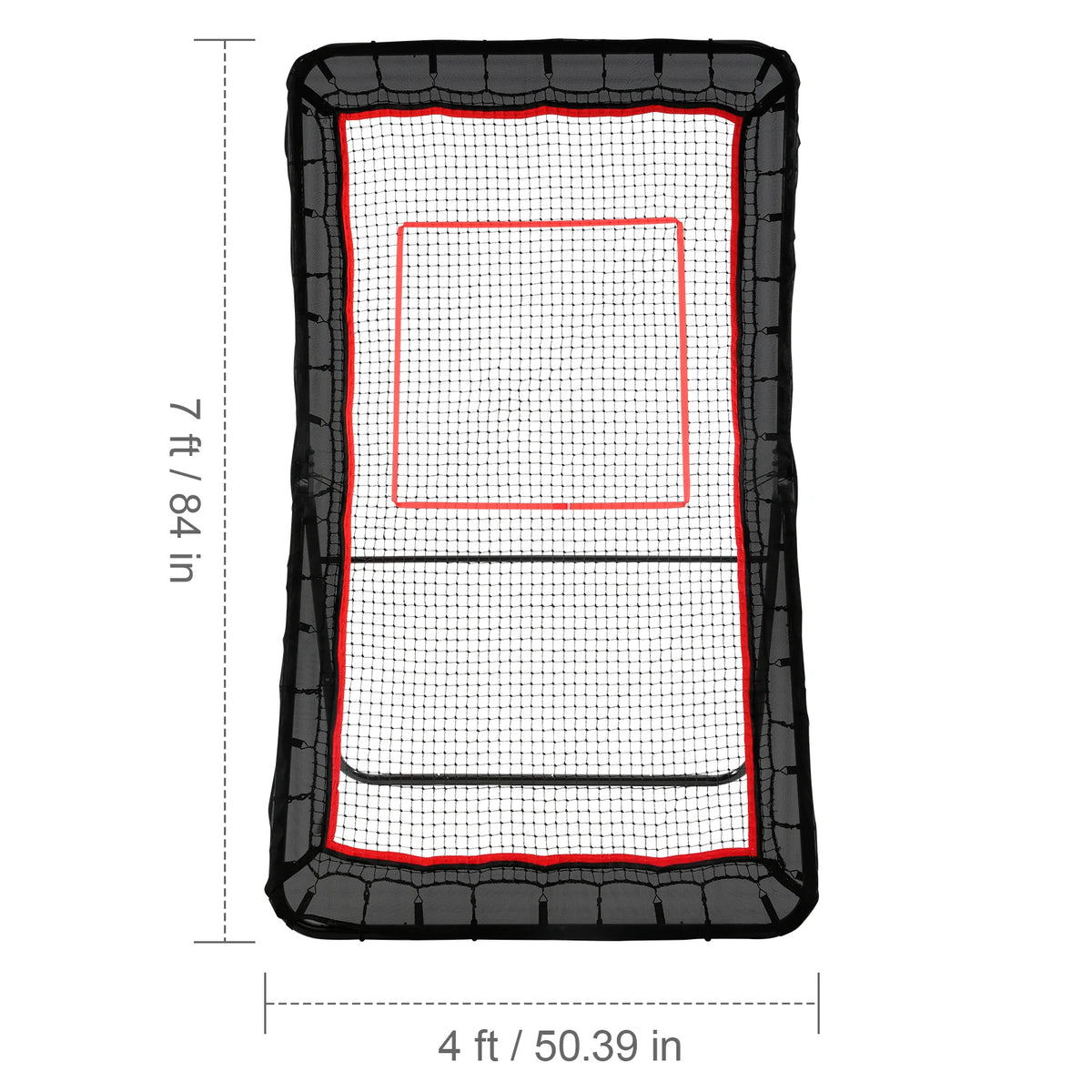 SucceBuy 4/5x7ft Lacrosse Rebounder For Backyard Pitchback Throwback Baseball Softball Adjustable Angle Shooting Practice