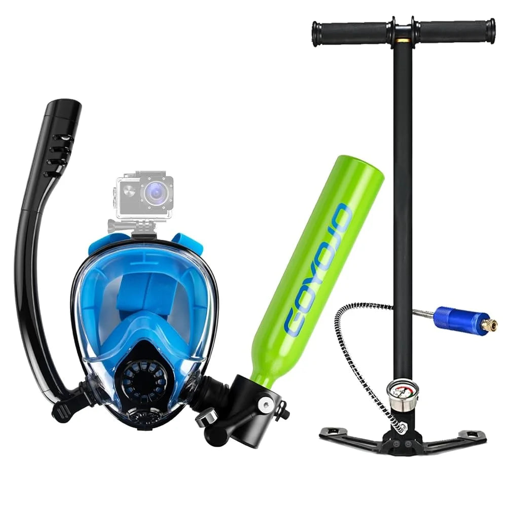 GOYOJO Portable Scuba Diving Tank With Snorkel Mask