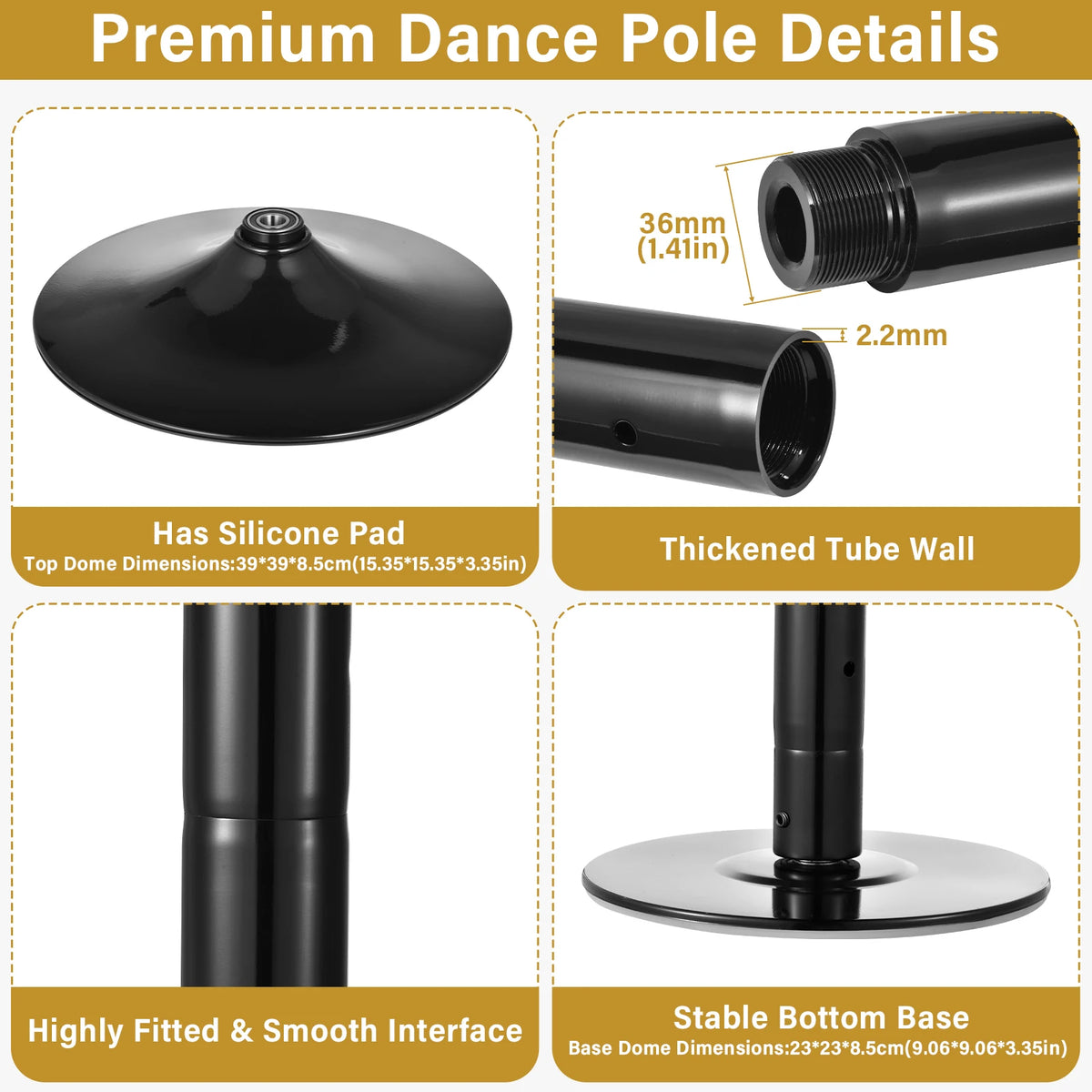 Portable Adjustable Static Dance Pole for Home Training