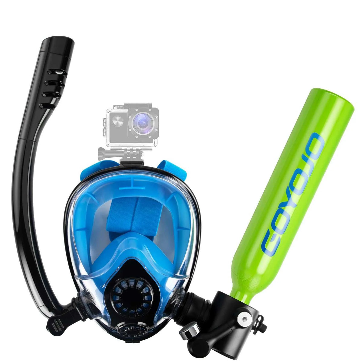 GOYOJO Portable Scuba Diving Tank With Snorkel Mask