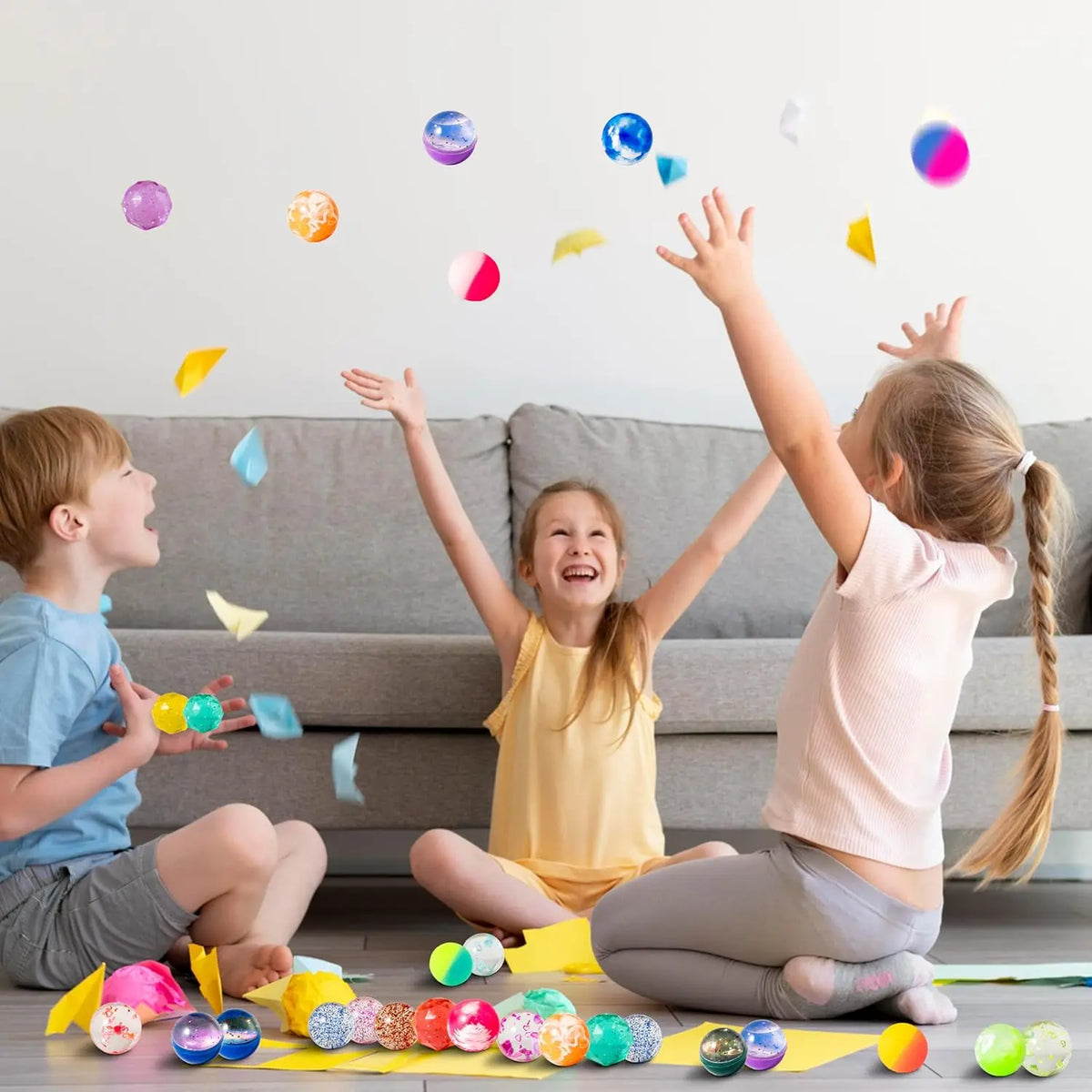 Joyfy Assorted Bouncy Balls for Kids Party Favors