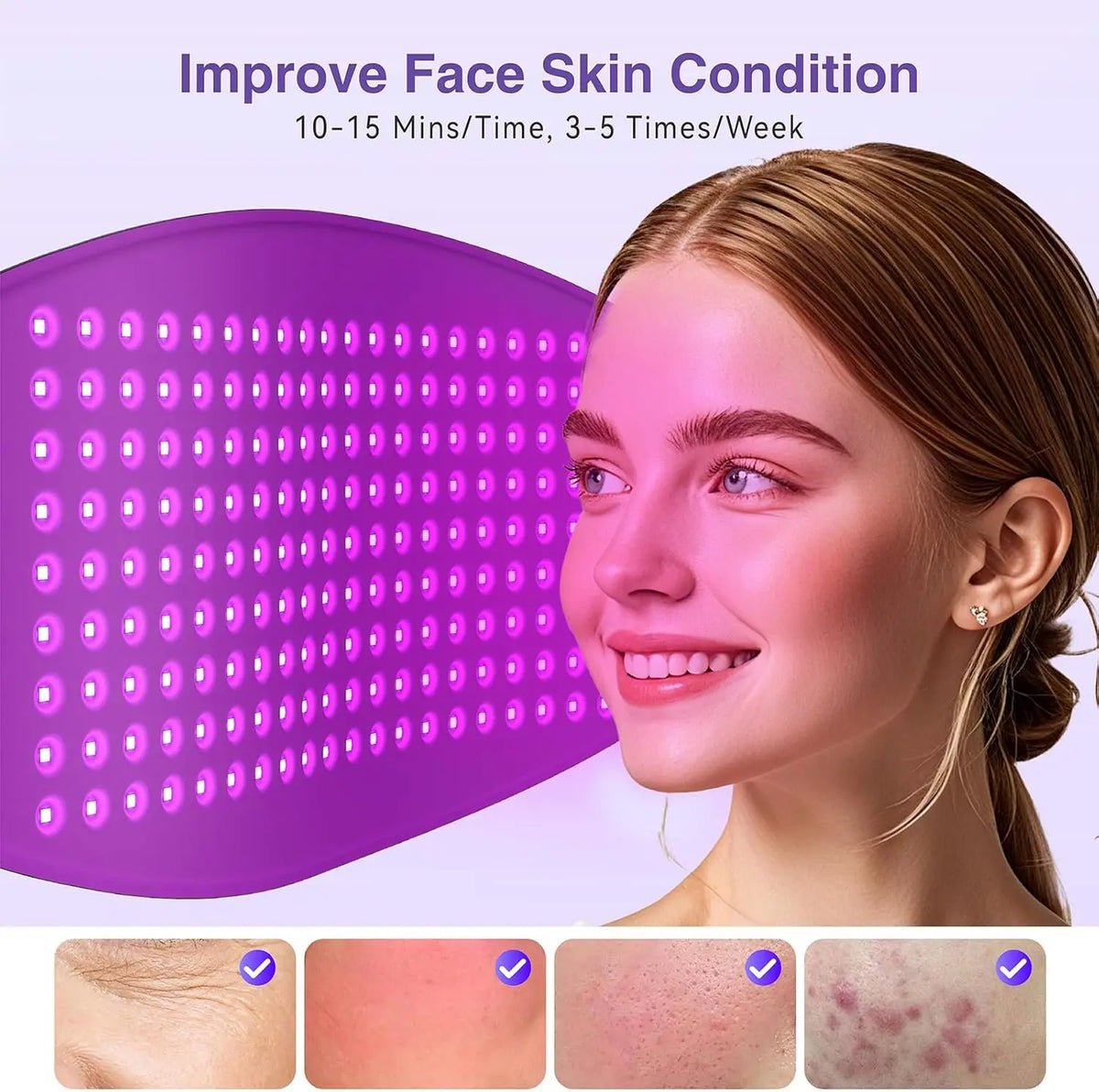 Hello Face Red and Infrared LED Light Therapy Mask