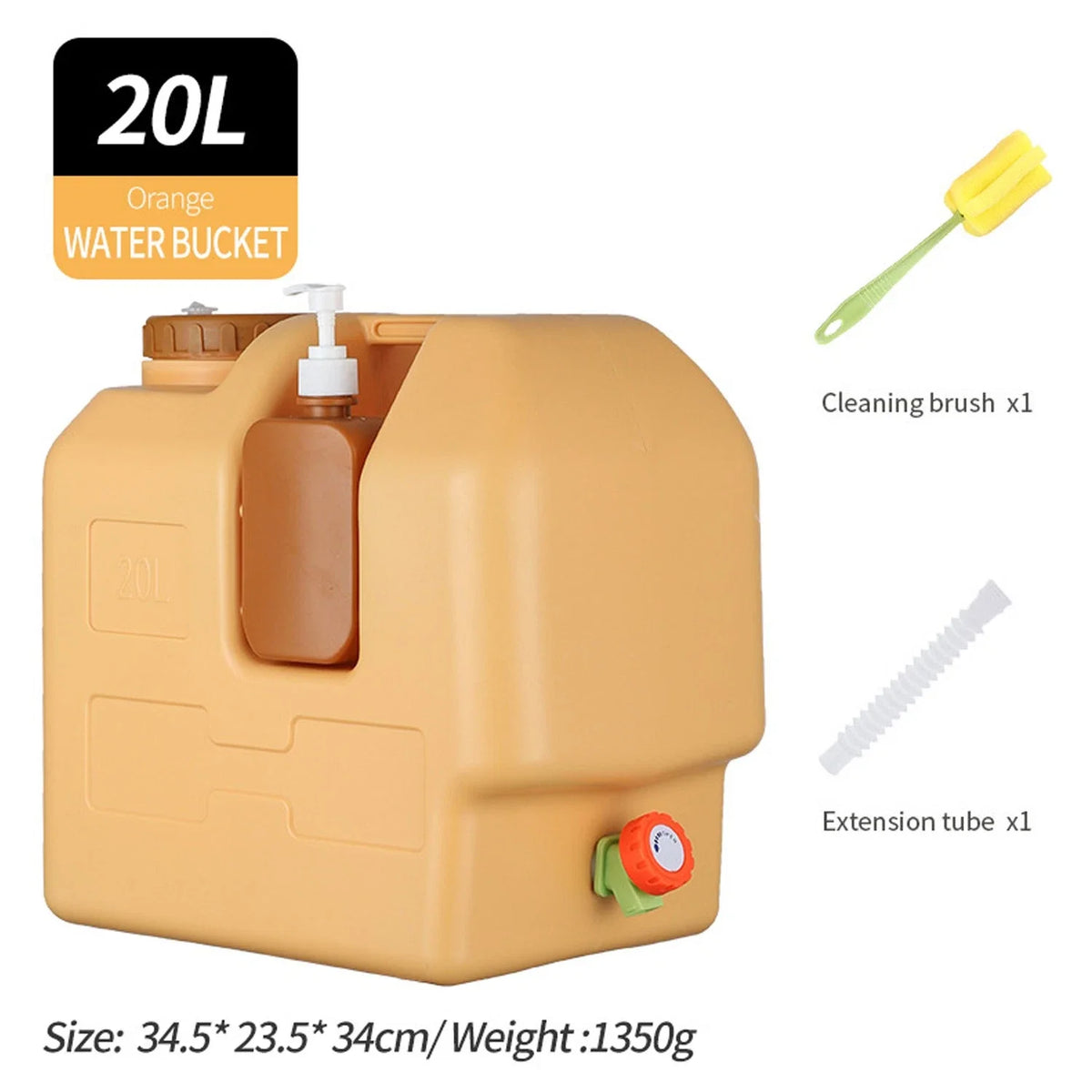Portable Emergency Water Storage Container With Spigot For Camping