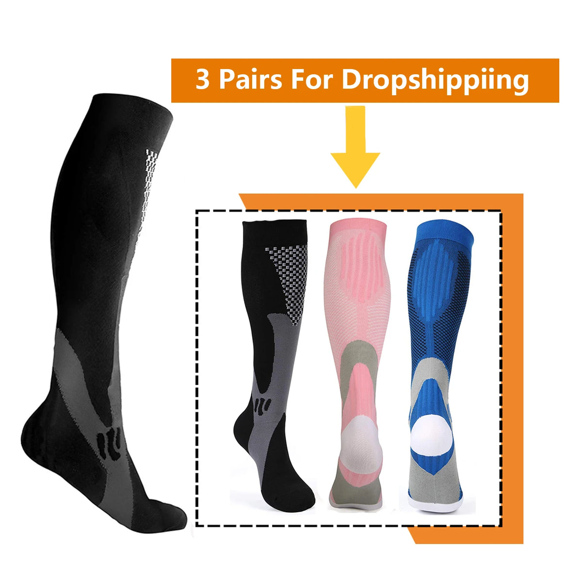 BROTHOCK Athletic Compression Socks for Nursing and Sports