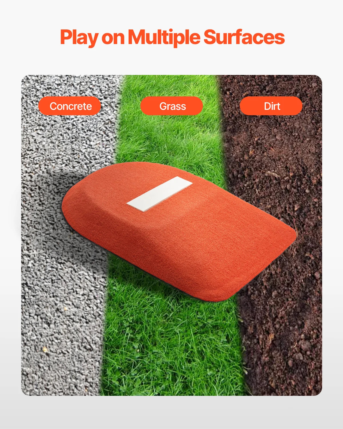SucceBuy Pitching Mound Baseball Game Mound 42in Pitching Practice Equipment One-Piece Softball Pitching Aids with Antifade Turf