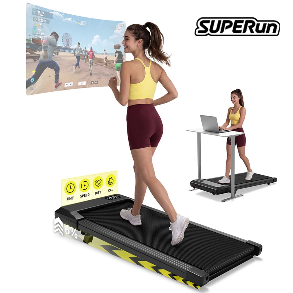 Superun Portable Under Desk Walking Pad Mini Treadmill