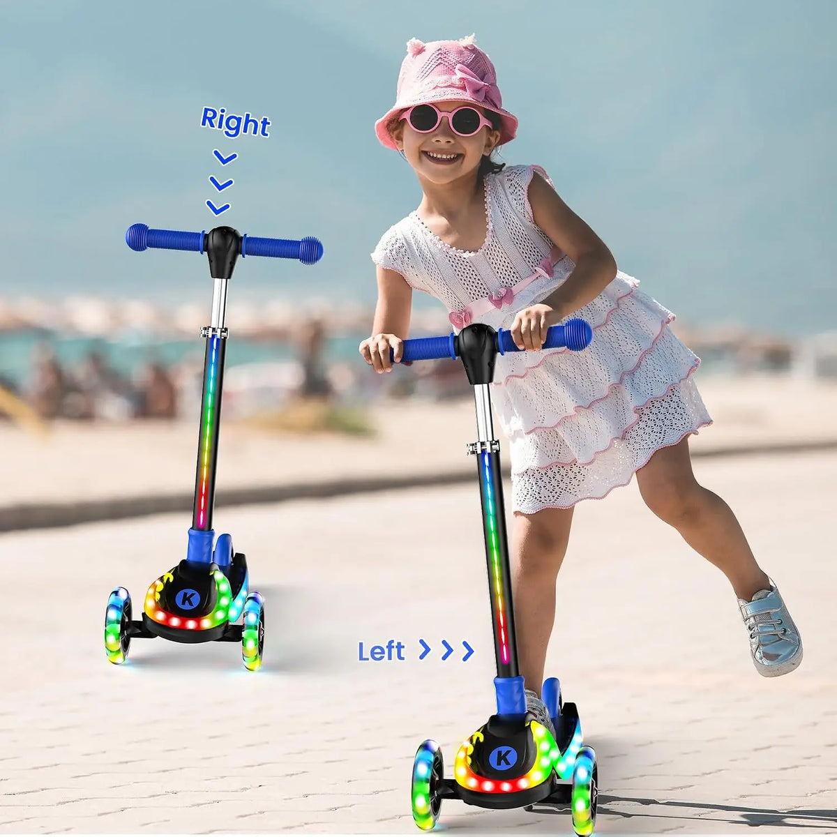 Kids Three Wheel Foldable Scooter With LED Wheels