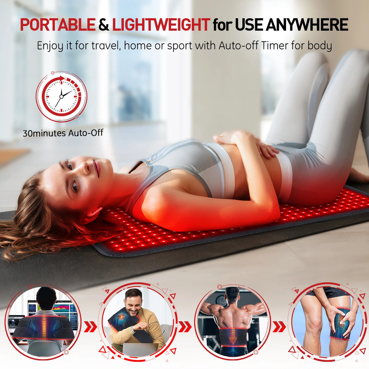 Astarexin Red Light Therapy Heating Pad for Pain Relief