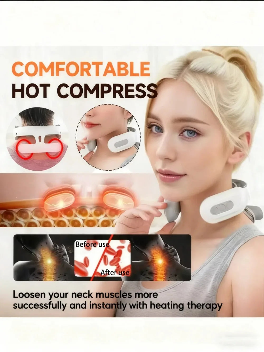 Portable Rechargeable Electric Neck And Shoulder Massager