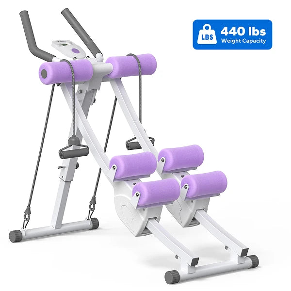 MERACH Dual Split Track Ab Machine Foldable Core Trainer