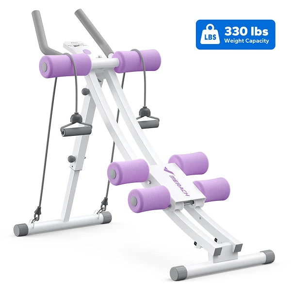 MERACH Dual Split Track Ab Machine Foldable Core Trainer