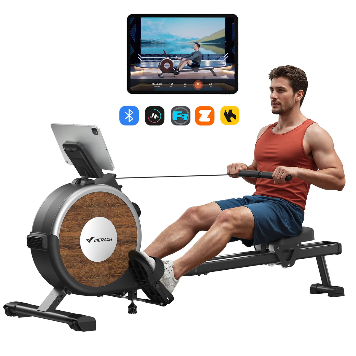 MERACH Magnetic Rowing Machine With Quiet Resistance