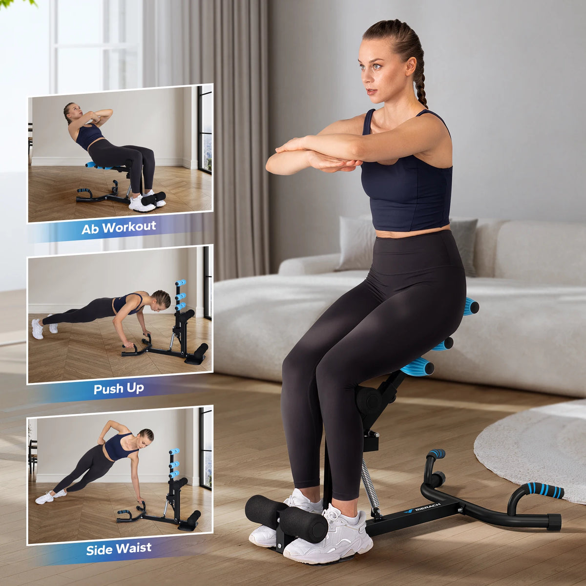 MERACH Adjustable Squat Trainer for Core and Leg Workouts