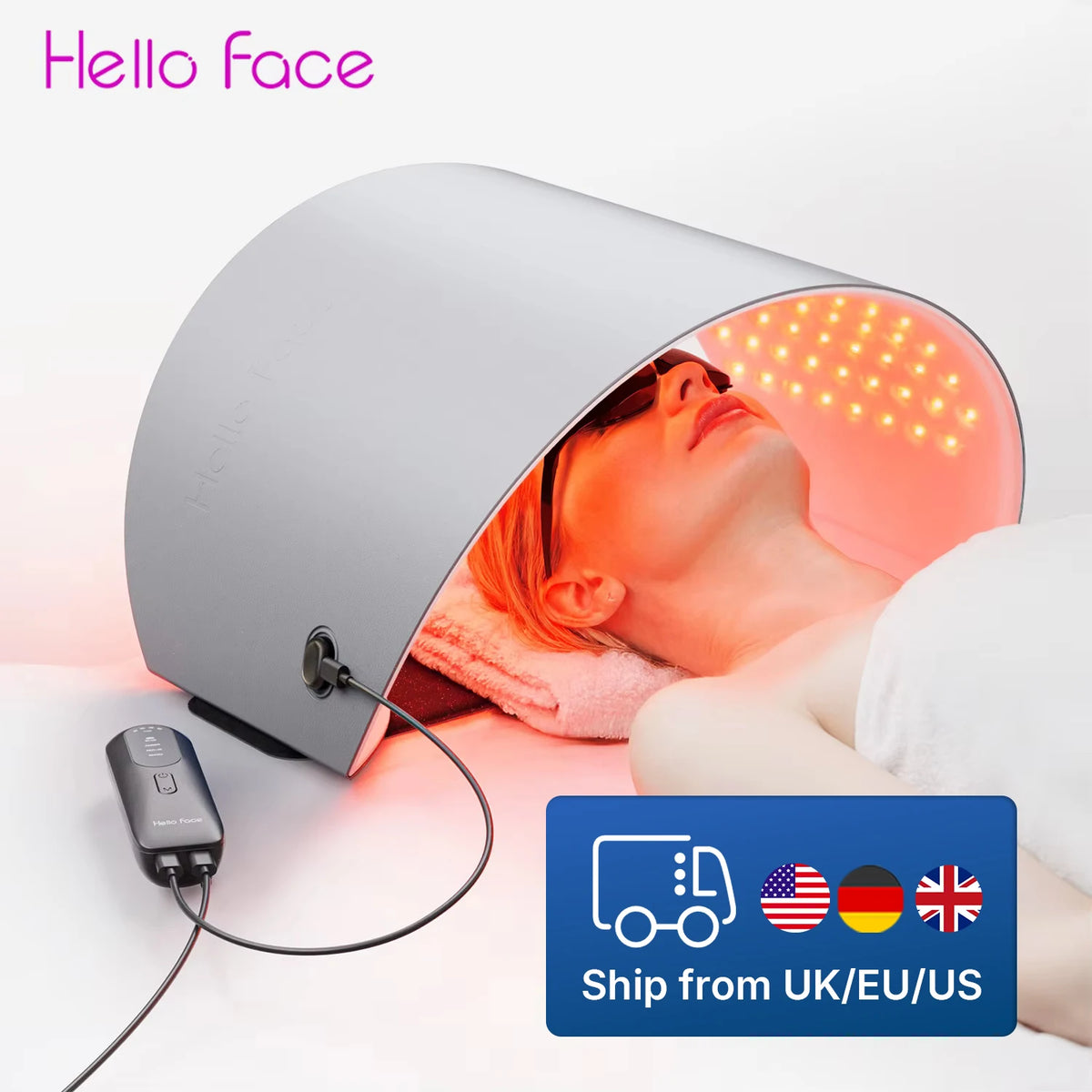 Hello Face Red and Infrared LED Light Therapy Mask