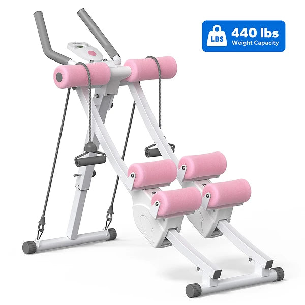 MERACH Dual Split Track Ab Machine Foldable Core Trainer