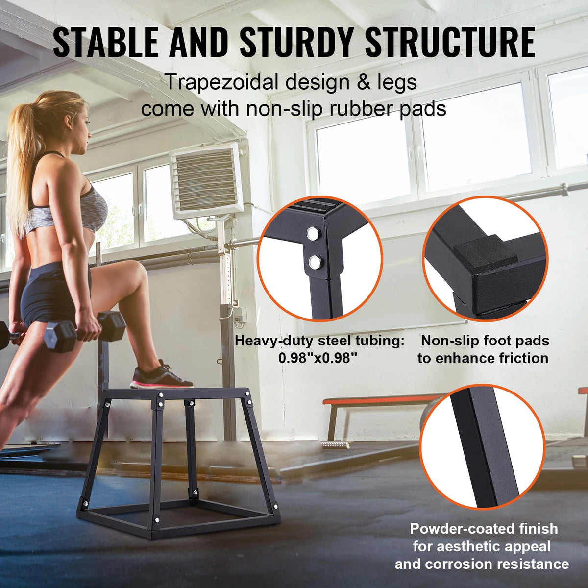 SucceBuy Anti Slip Plyometric Jump Box for Fitness Training