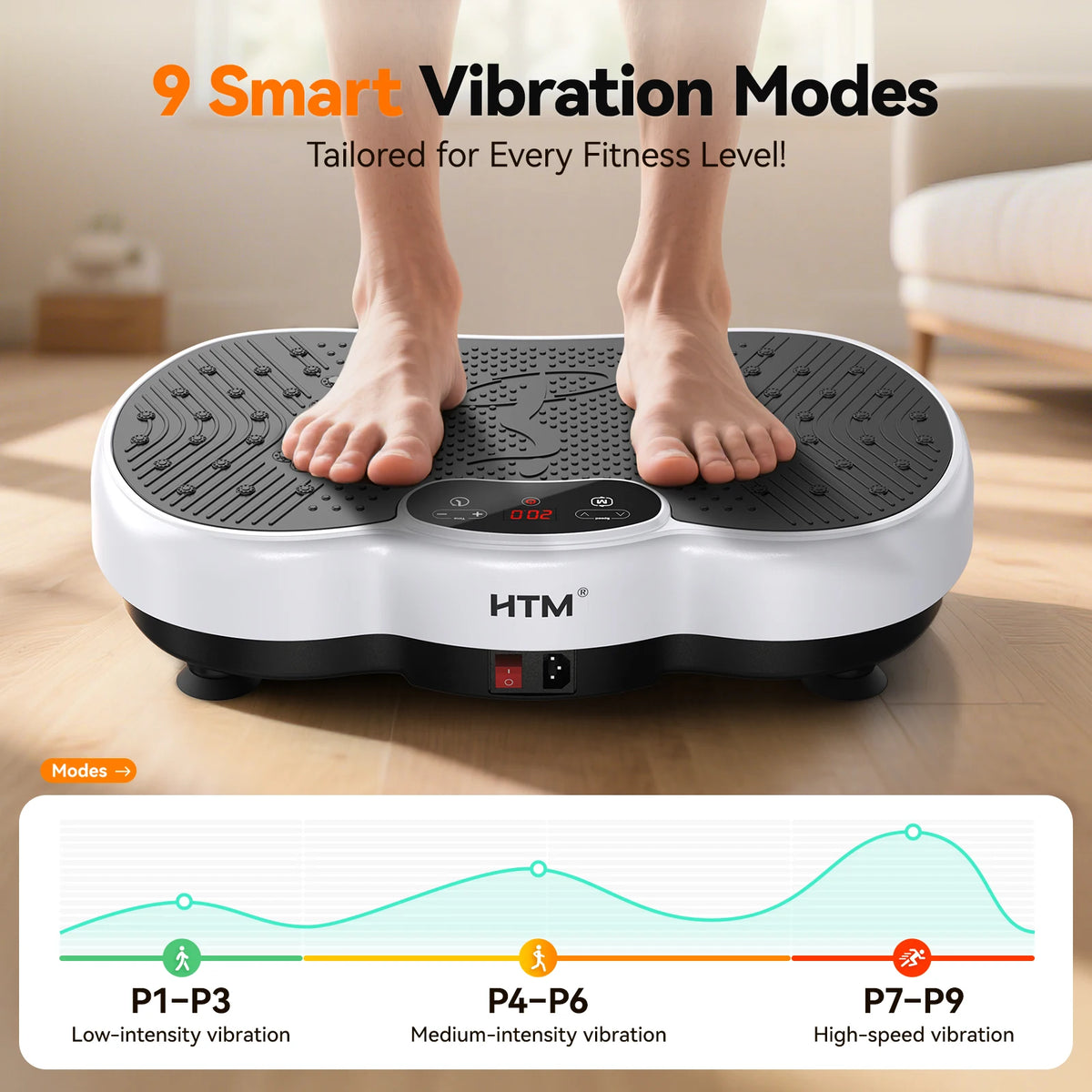 HTM Whole Body Vibration Plate Fitness Exercise Machine