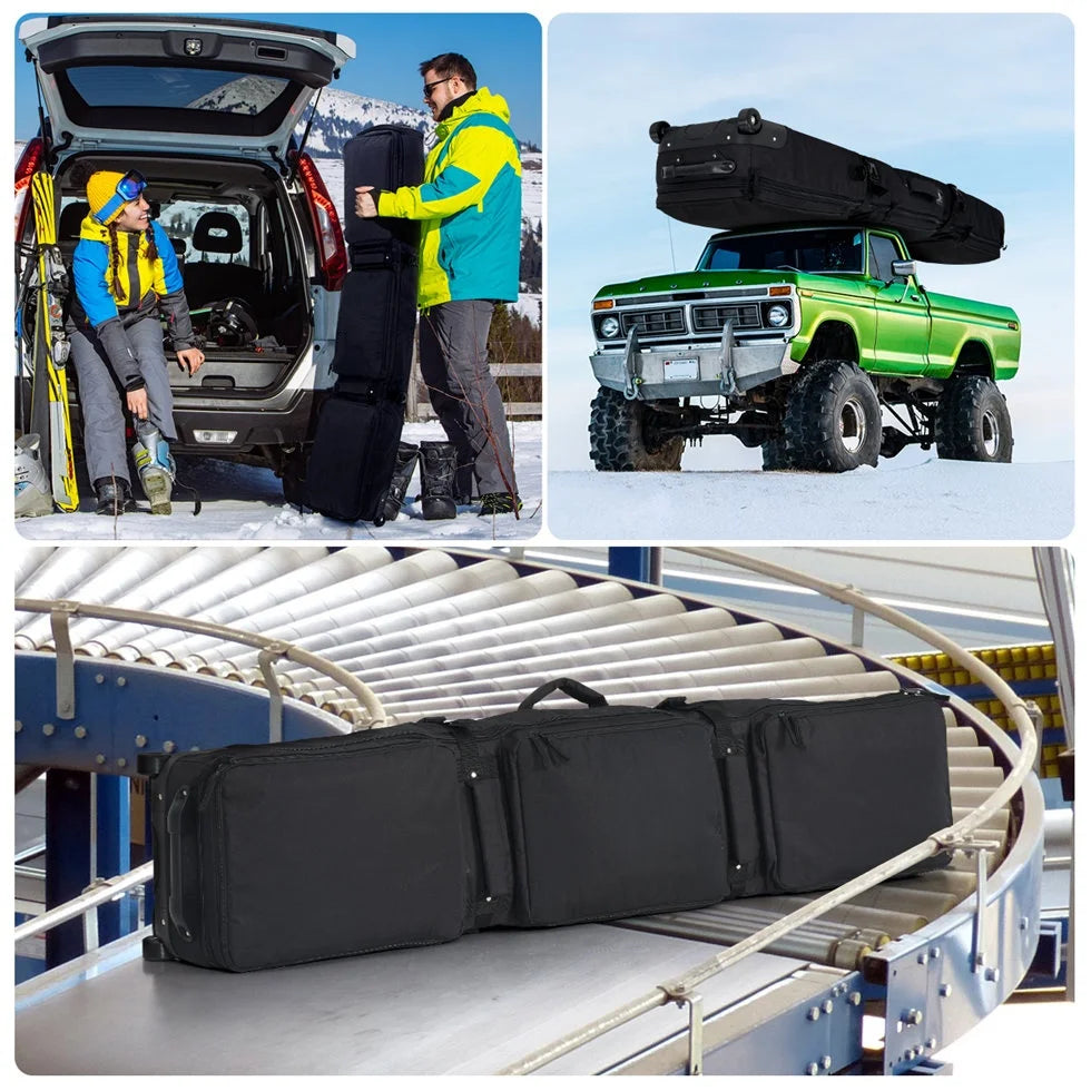 DASHINGNOAH Padded Waterproof Wheeled Snowboard Travel Bag
