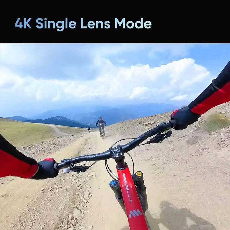 Insta360 X5 Standard Bundle 1/1.28" Sensors Action Camera 8K30fps 360° Video with Dual Replaceable Lenses FlowState Stabilization