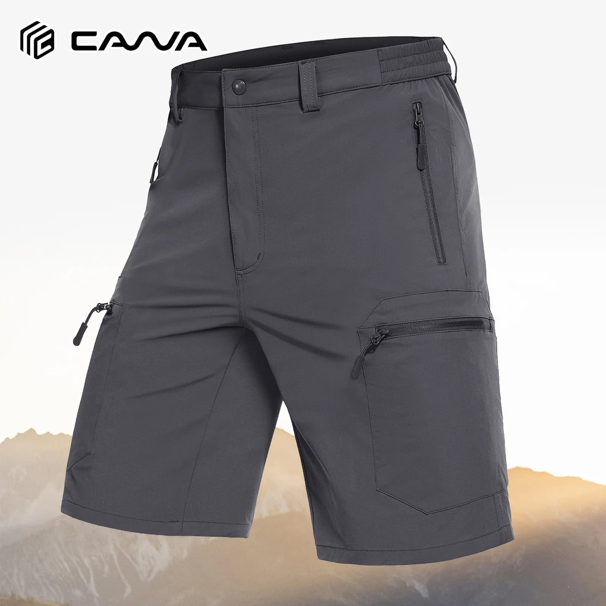 Men's Quick Dry Hiking Golf Cargo Shorts With Zip Pockets