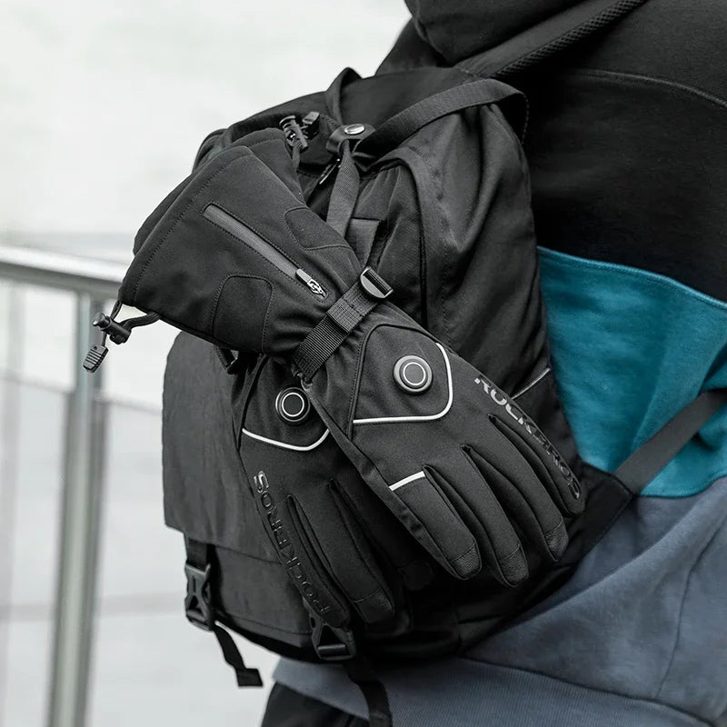 ROCKBROS Rechargeable Heated Waterproof Touchscreen Gloves