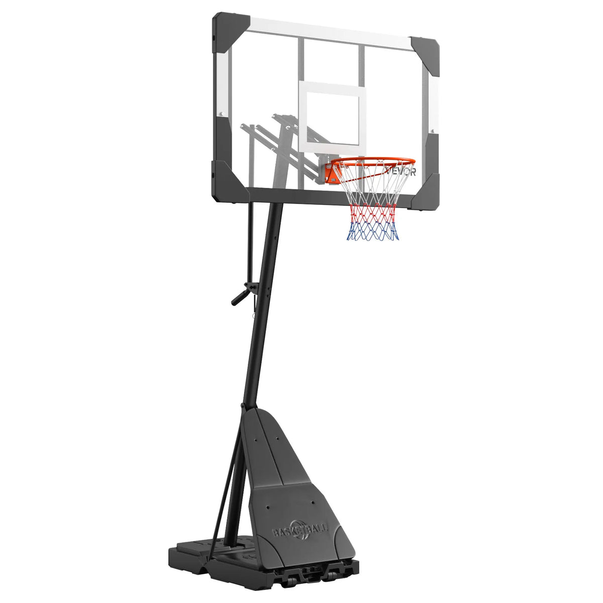SucceBuy Portable Adjustable Basketball Hoop With Durable Backboard